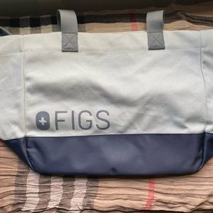 Figs Ice Gray Laminated Tote great condition